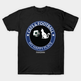 Cats & football my happy place T-Shirt